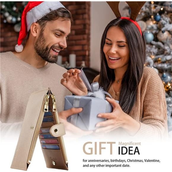 Womens Wallet RFID Blocking Bifold Multi Card Case Wallet with Zipper Pocket - Picture 5 of 6